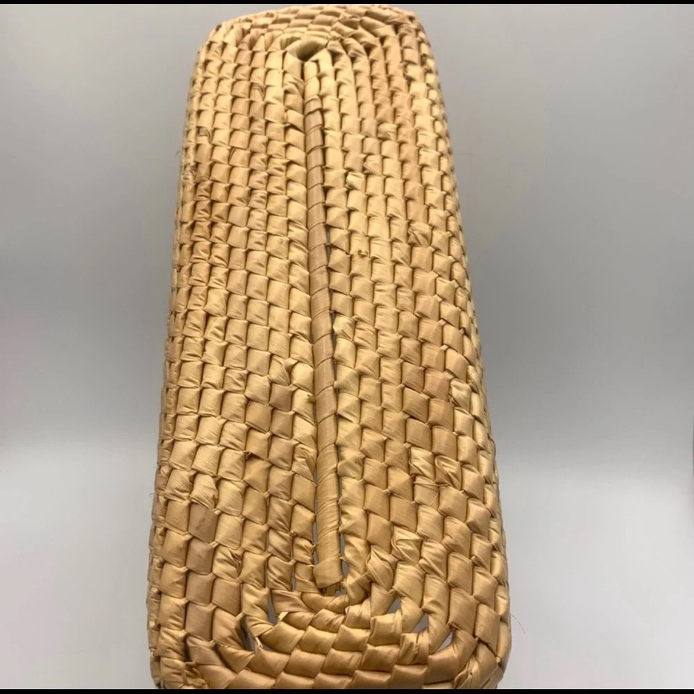 Boho Straw Woven Colorful Striped Handbag Basket Tote